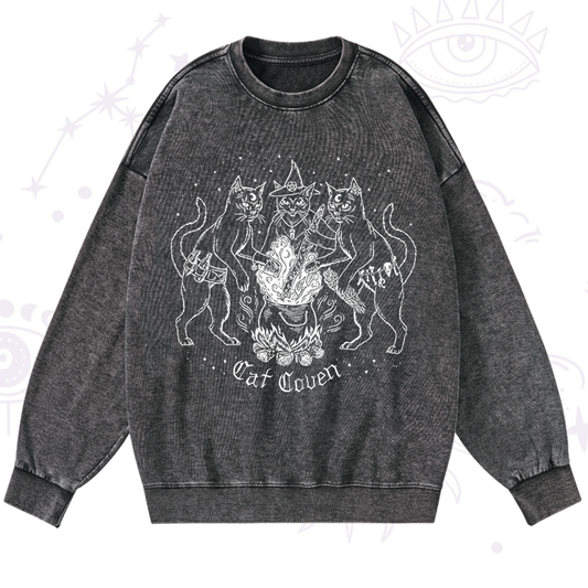 Cat Coven Washed Sweatshirt