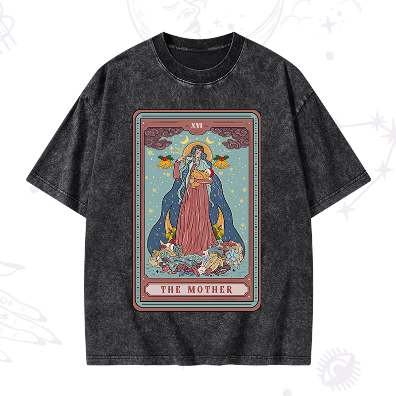 Christmas The Mother Tarot Washed T-Shirt