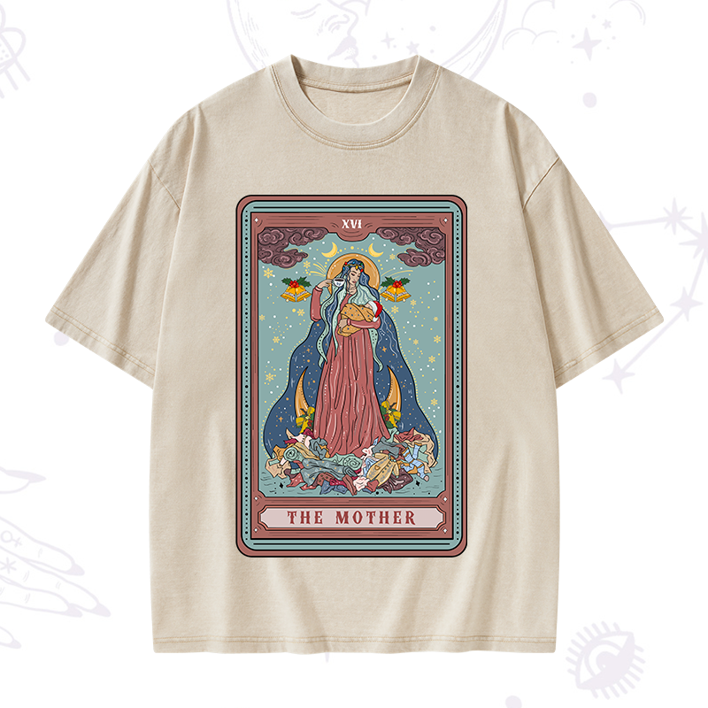 Christmas The Mother Tarot Washed T-Shirt