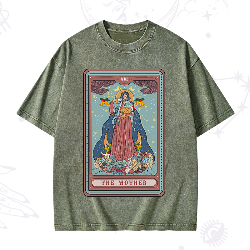 Christmas The Mother Tarot Washed T-Shirt