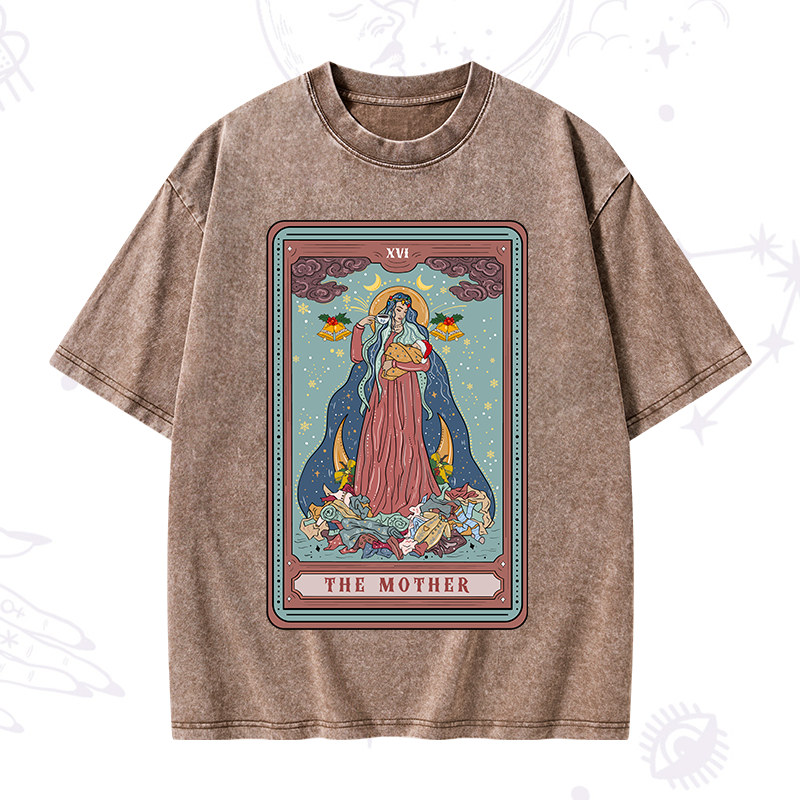 Christmas The Mother Tarot Washed T-Shirt