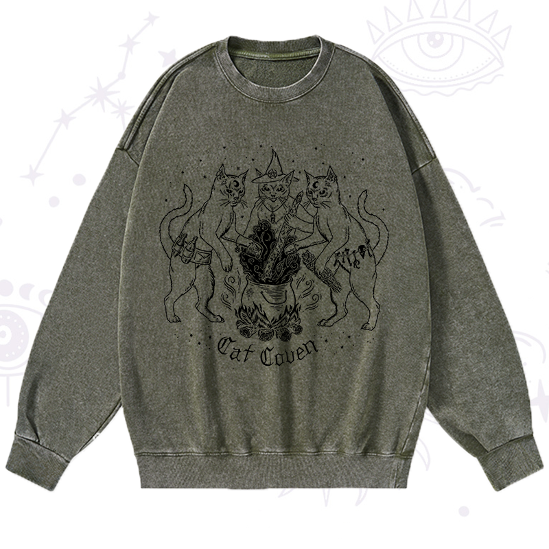 Cat Coven Washed Sweatshirt