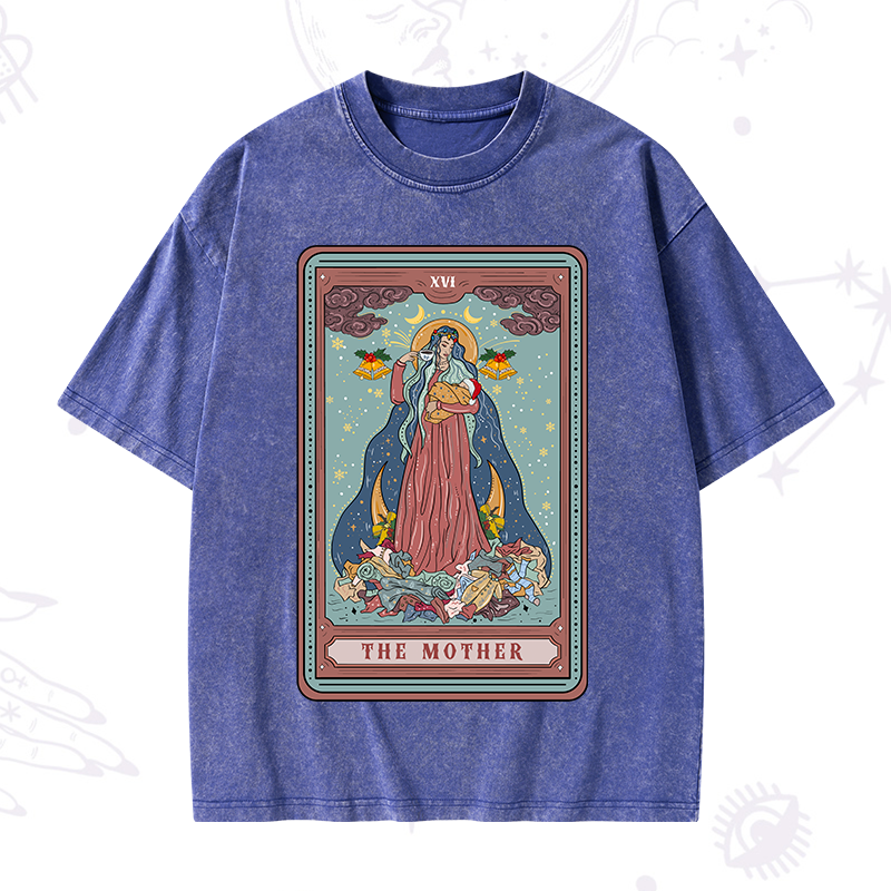 Christmas The Mother Tarot Washed T-Shirt