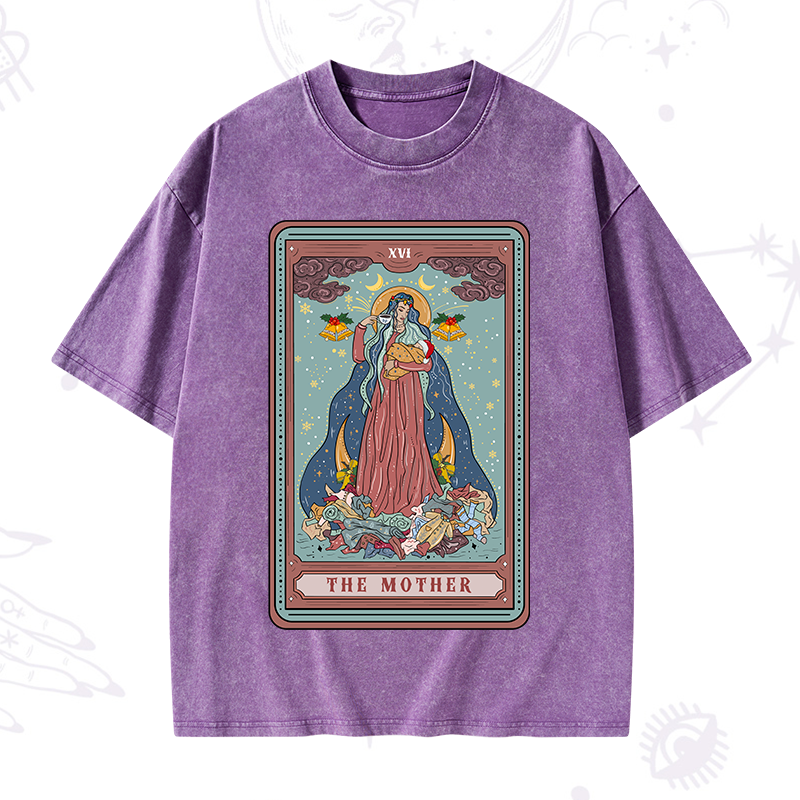 Christmas The Mother Tarot Washed T-Shirt