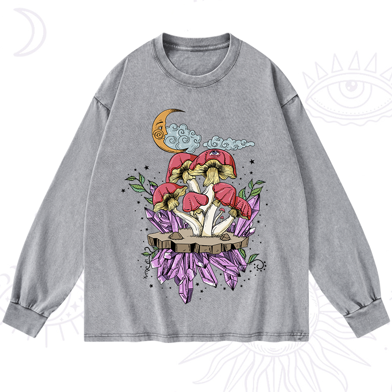 Fantasy Mushroom Washed Long Sleeve Shirt