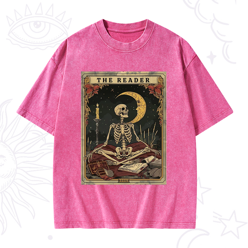 The Reader Tarot Card Washed T-Shirt