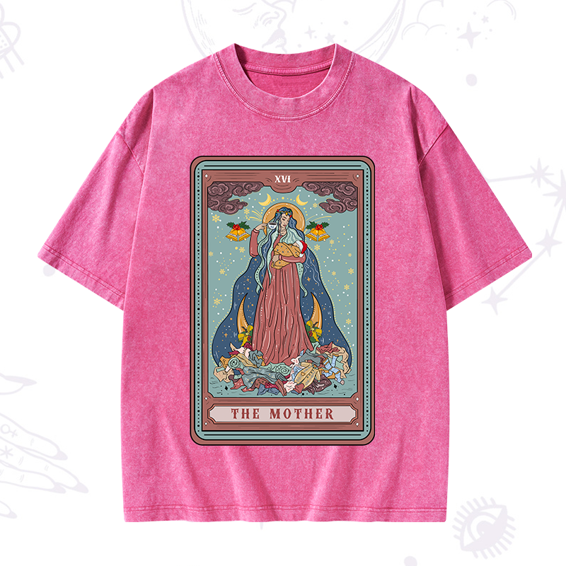 Christmas The Mother Tarot Washed T-Shirt