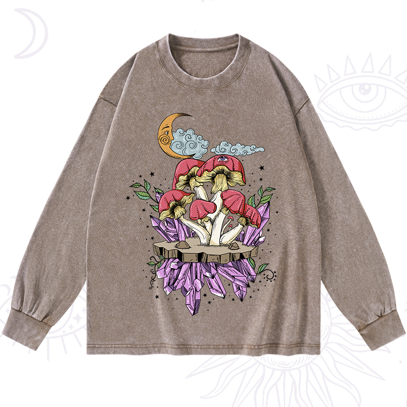 Fantasy Mushroom Washed Long Sleeve Shirt