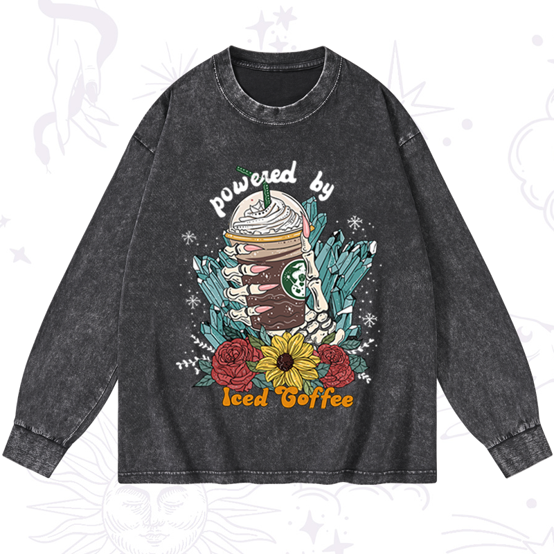 Powered By Ice Coffee Washed Long Sleeve Shirt