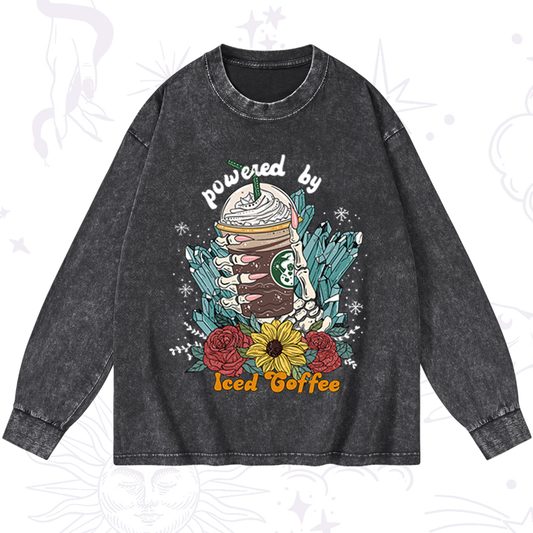 Powered By Ice Coffee Washed Long Sleeve Shirt