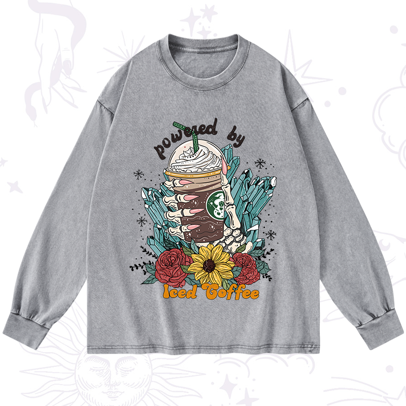 Powered By Ice Coffee Washed Long Sleeve Shirt