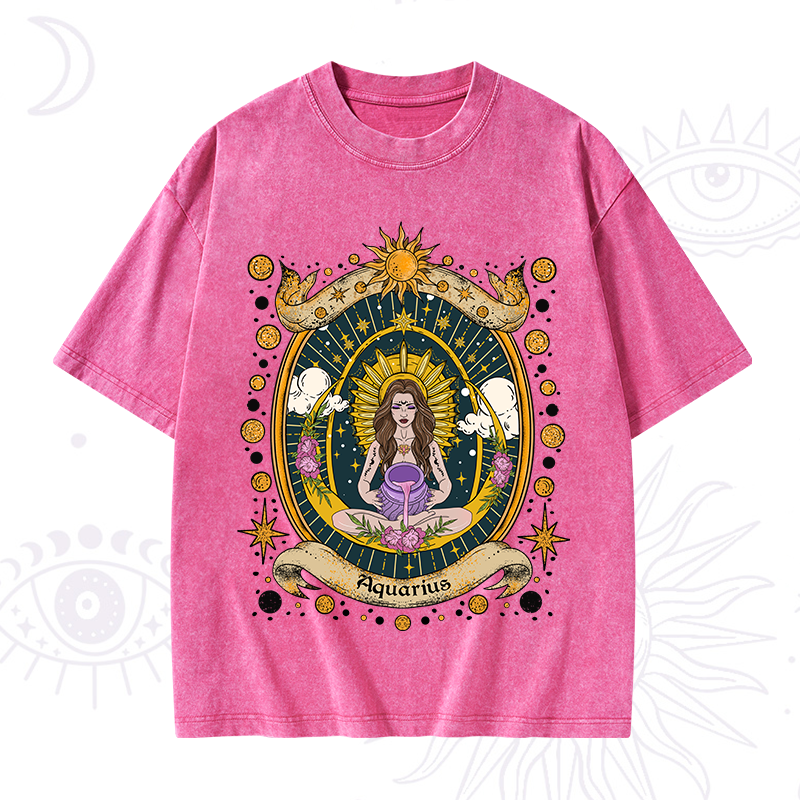 Aquarius Radiance Zodiac Washed T-Shirt