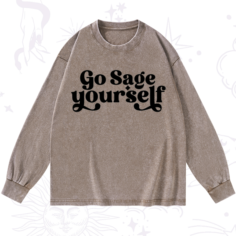 Go Sage Yourself Washed Long Sleeve Shirt