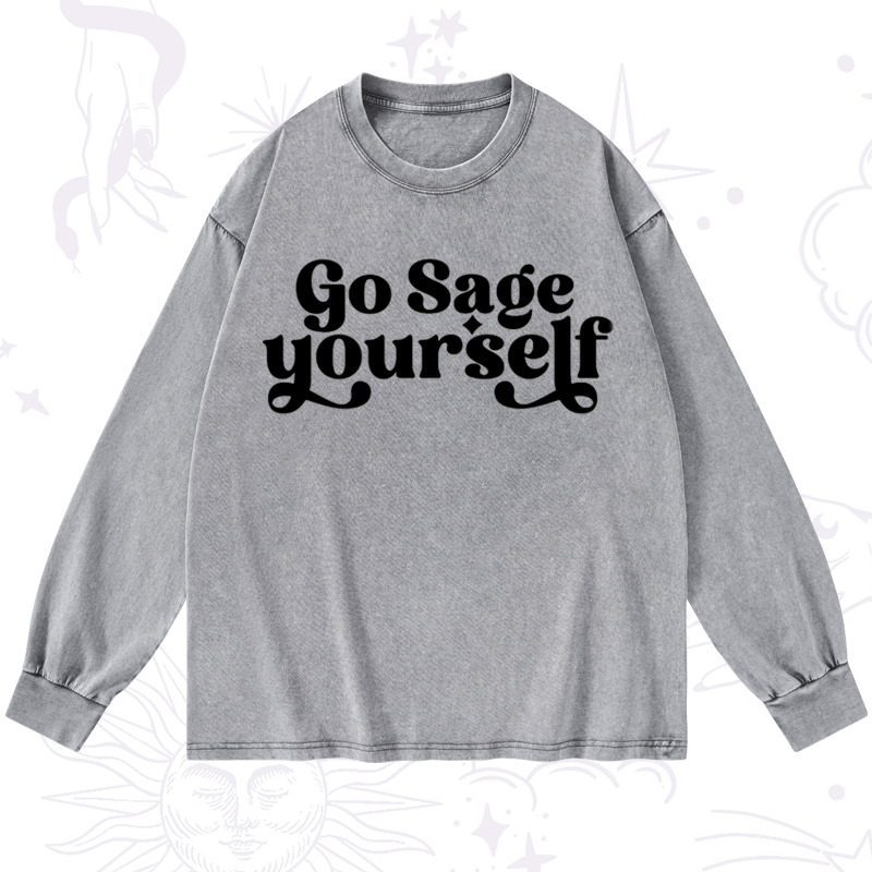 Go Sage Yourself Washed Long Sleeve Shirt