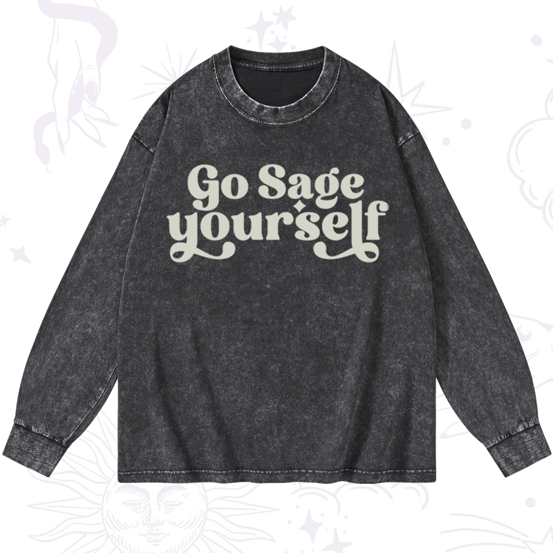 Go Sage Yourself Washed Long Sleeve Shirt