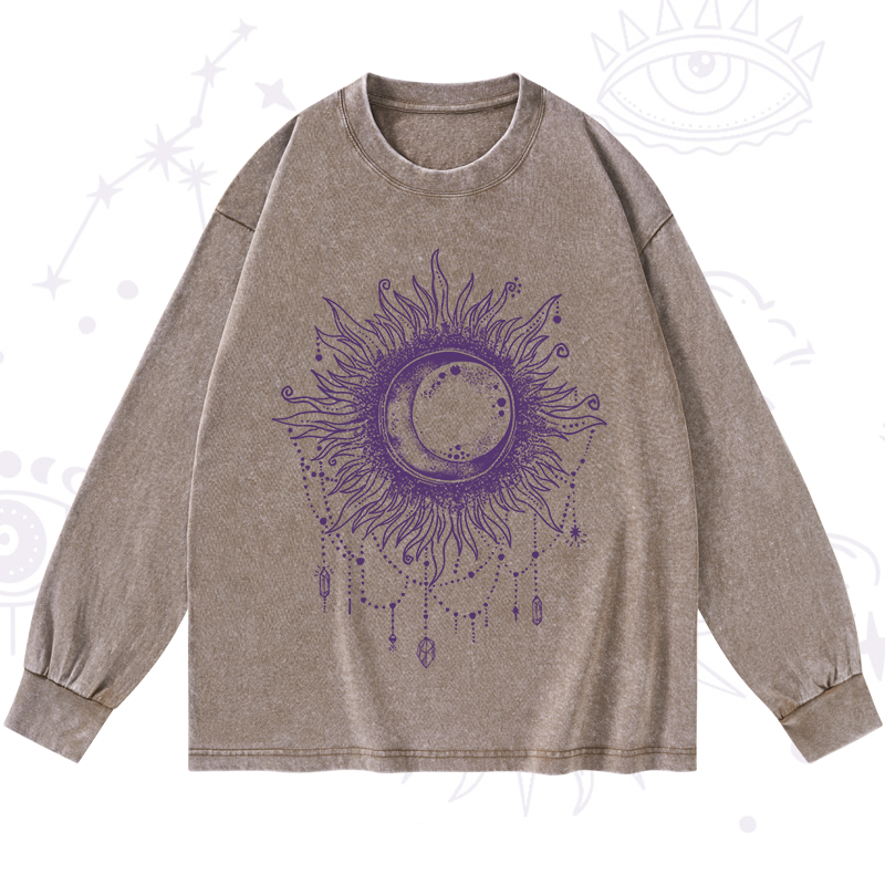 Starry Eye Washed Long Sleeve Shirt