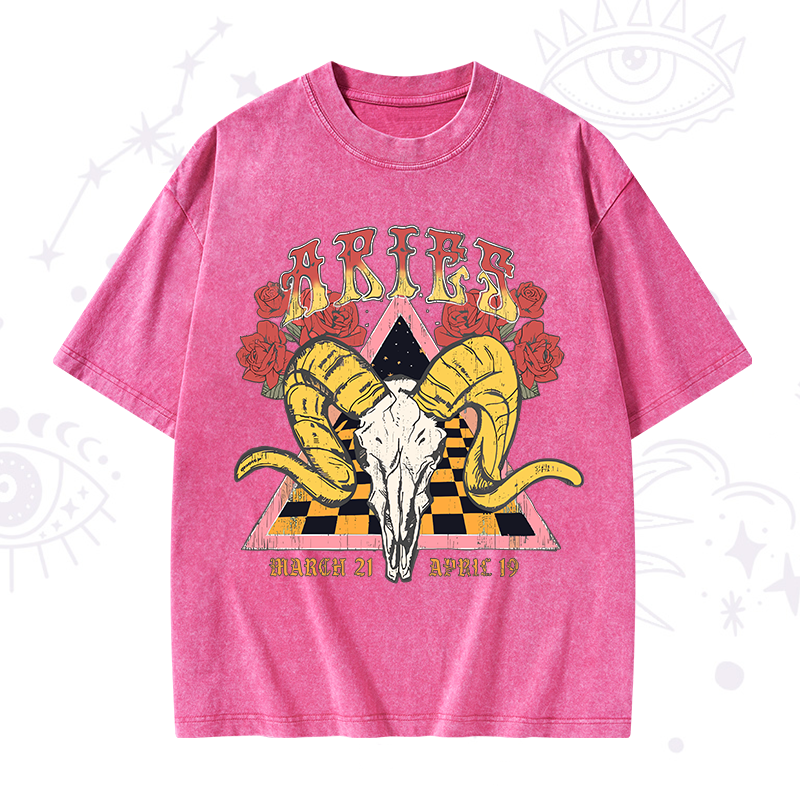 Aries Crew Zodiac Washed T-Shirt