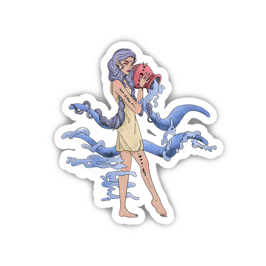 Aquarius In Astrology Zodiac Sticker