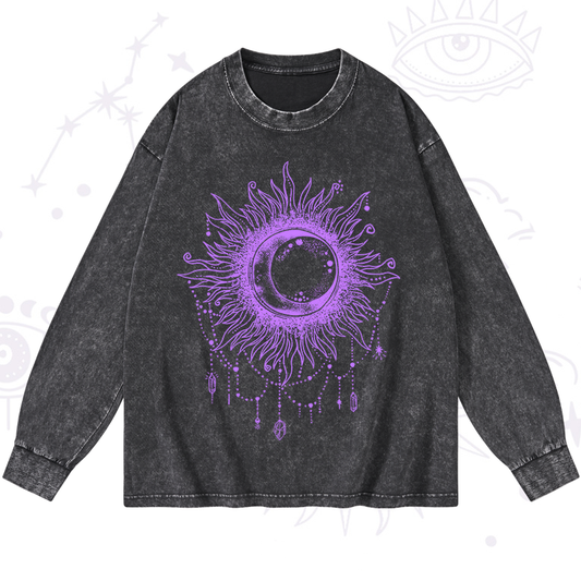 Starry Eye Washed Long Sleeve Shirt