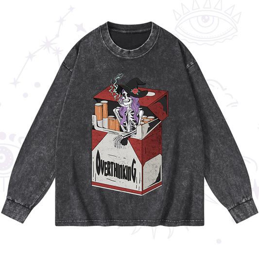 Overthinking Washed Long Sleeve Shirt