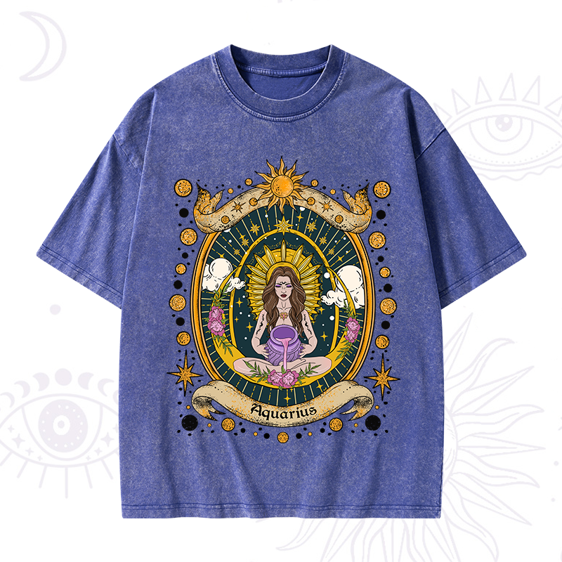 Aquarius Radiance Zodiac Washed T-Shirt