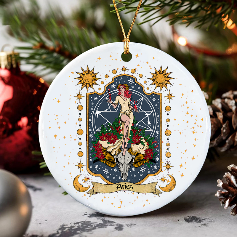 Aries Zodiac Christmas Ornament