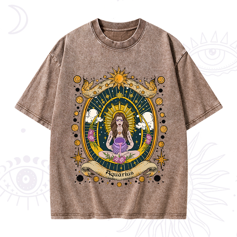 Aquarius Radiance Zodiac Washed T-Shirt