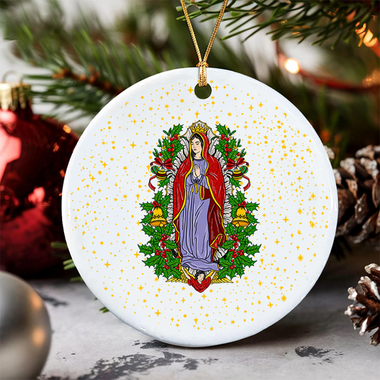 Mother Mary Christmas Ornament