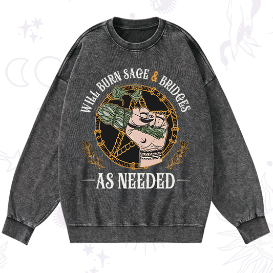 Will Burn Sage And Bridges Washed Sweatshirt