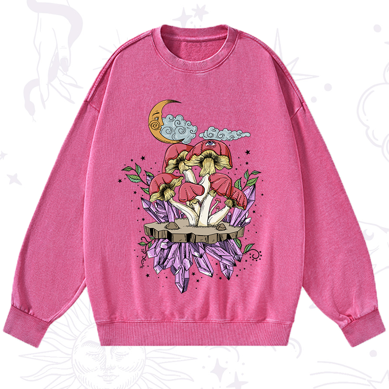 Fantasy Mushroom Washed Sweatshirt