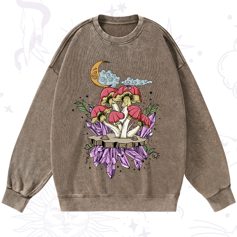 Fantasy Mushroom Washed Sweatshirt