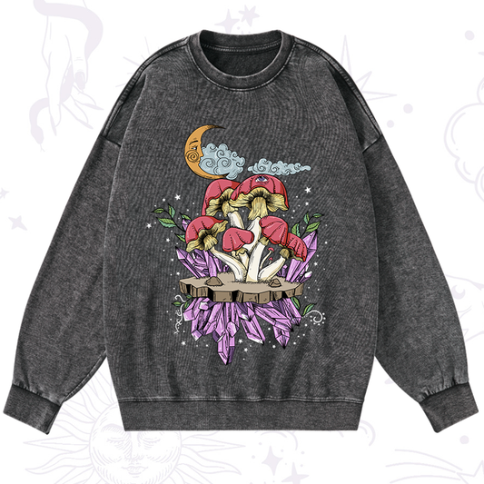 Fantasy Mushroom Washed Sweatshirt