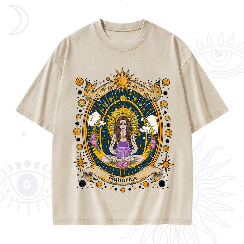 Aquarius Radiance Zodiac Washed T-Shirt