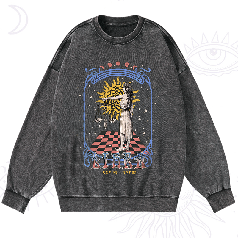 Libra Crew Zodiac Washed Sweatshirt