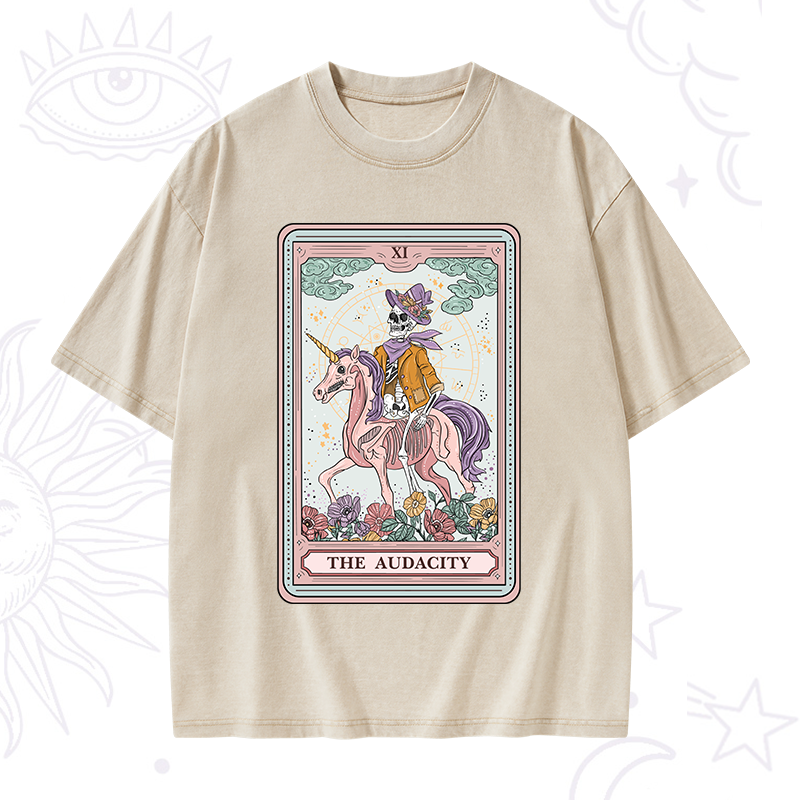 The Audacity Tarot Card Washed T-Shirt