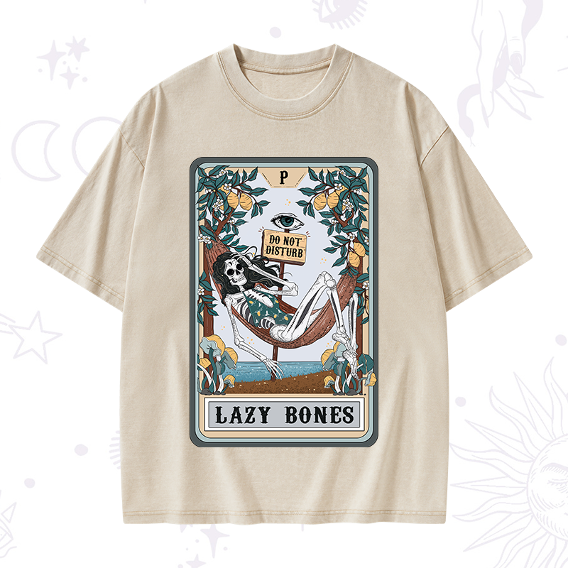 The Lazy Bones Tarot Washed T-Shirt