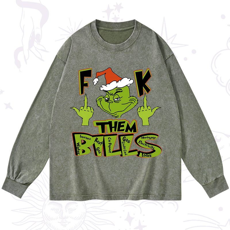 Fuck Them Bills Washed Long Sleeve Shirt