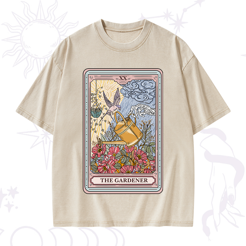 The Gardener Tarot Washed T-Shirt