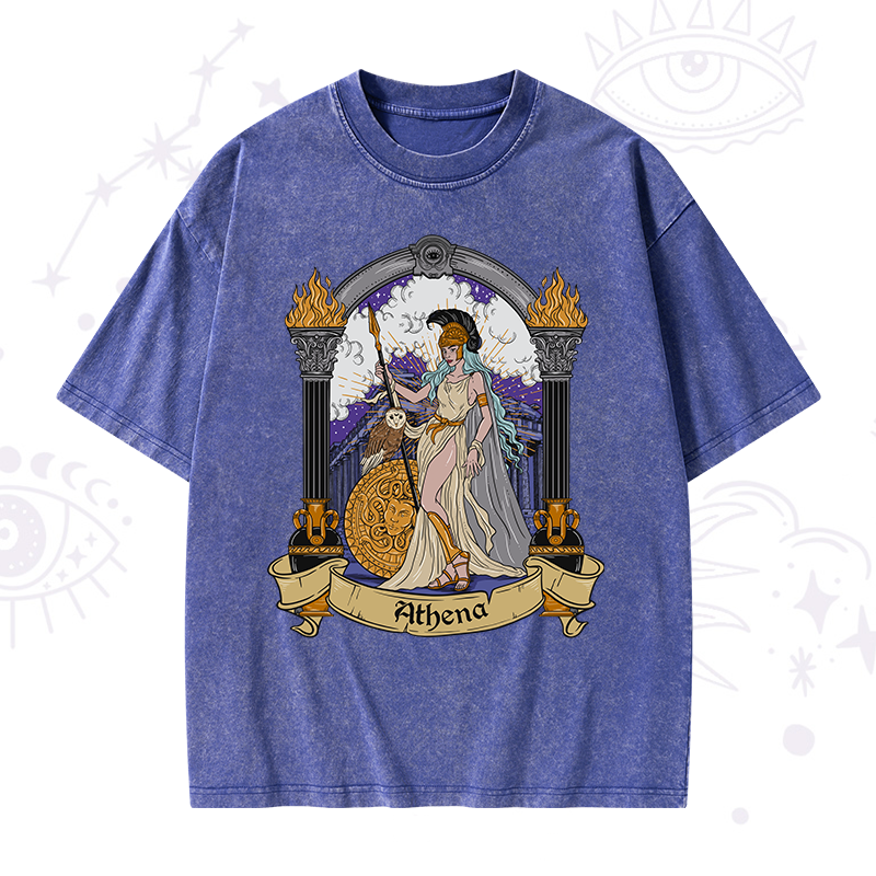 The Wise Goddess Athena Washed T-Shirt