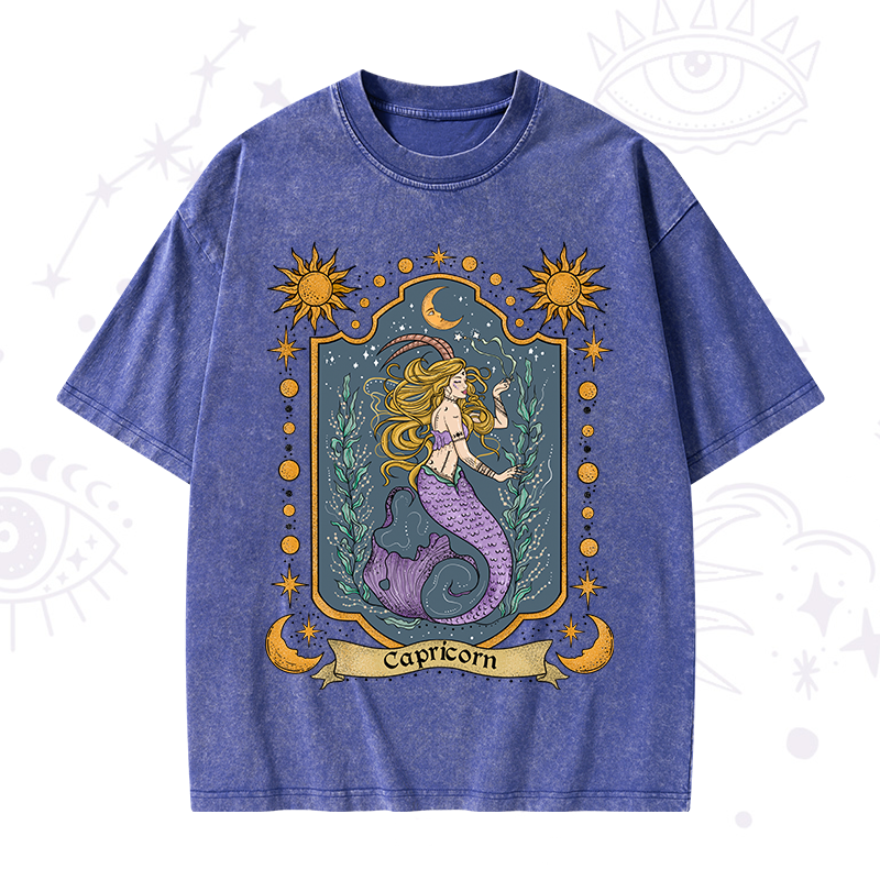 Capricorn Zodiac Washed T-Shirt