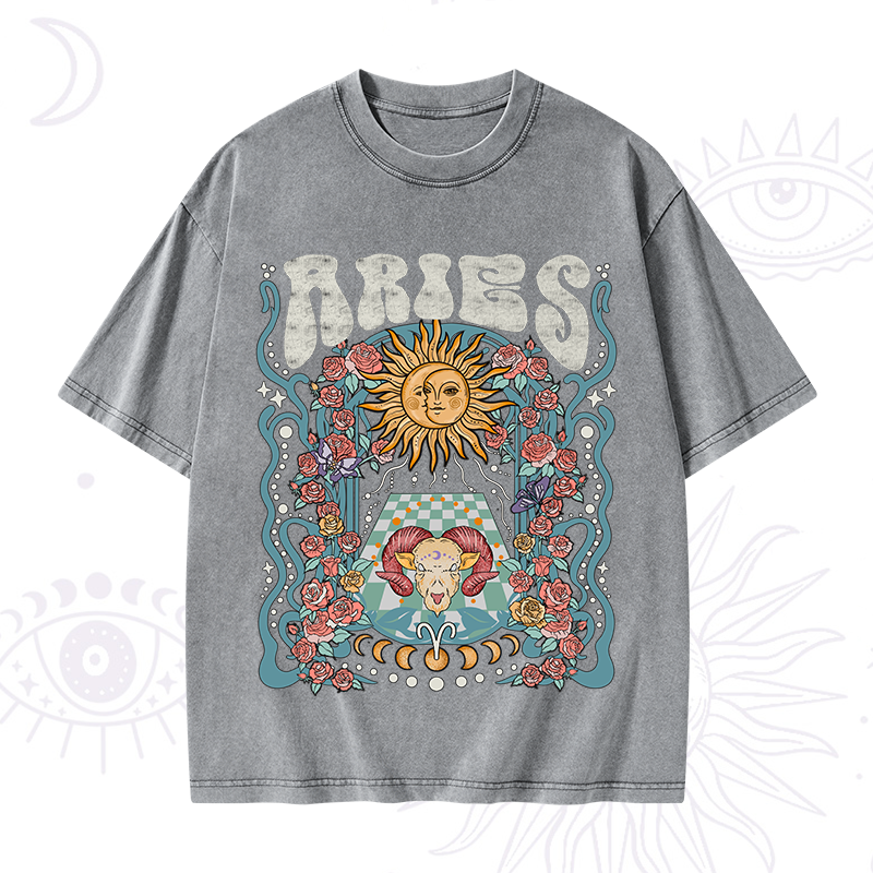 Aries Spirit Zodiac Washed T-Shirt