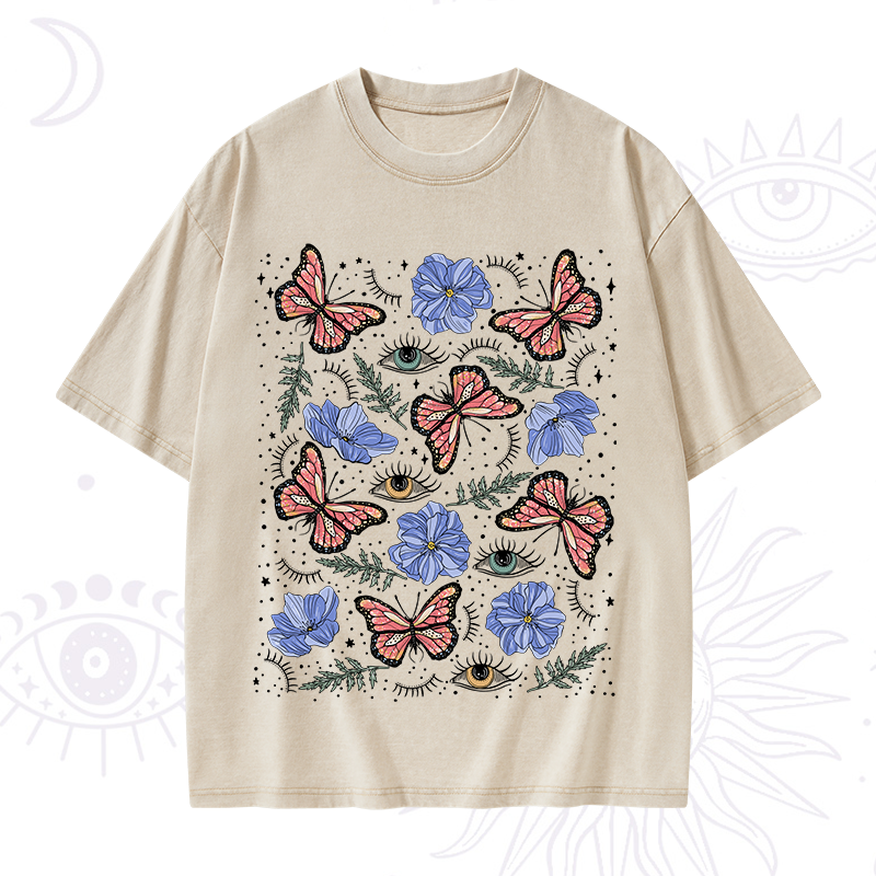 Butterfly Floral Washed T-Shirt