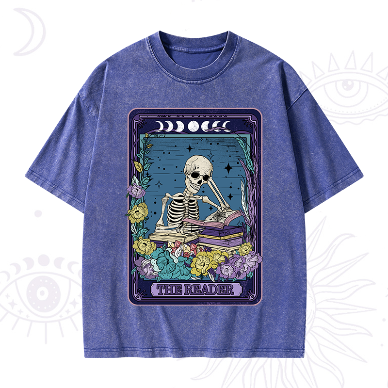 The Reader Tarot Card Washed T-Shirt