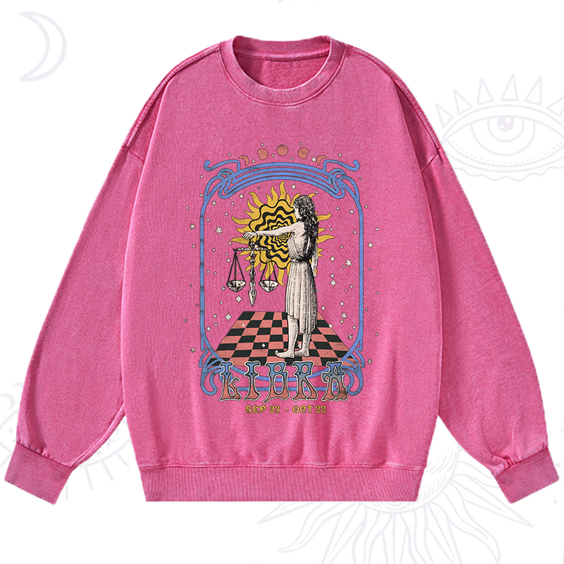 Libra Crew Zodiac Washed Sweatshirt