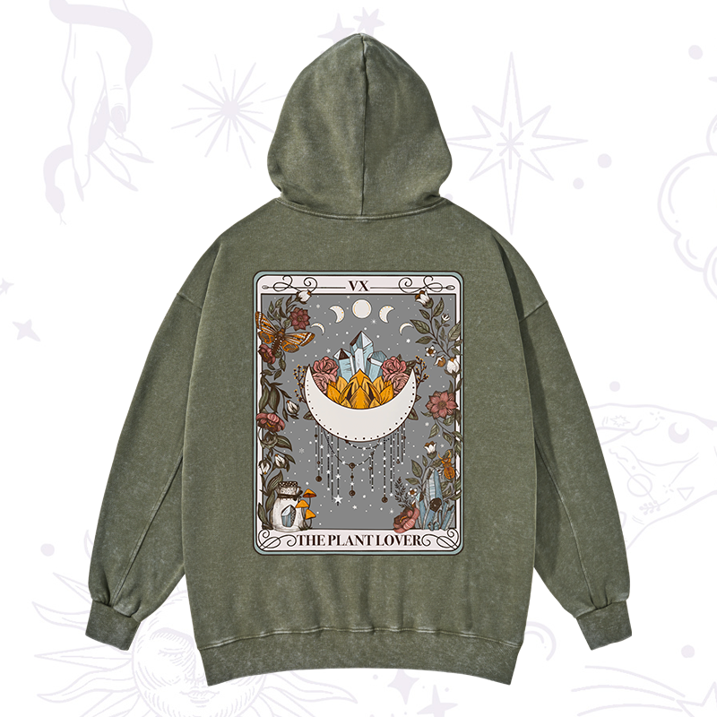 The Moon Tarot Washed Hoodie