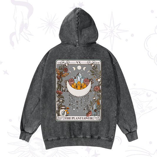 The Moon Tarot Washed Hoodie