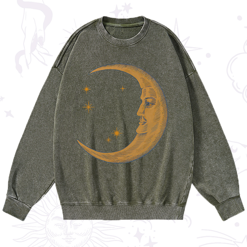 Celestial Moon Washed Sweatshirt