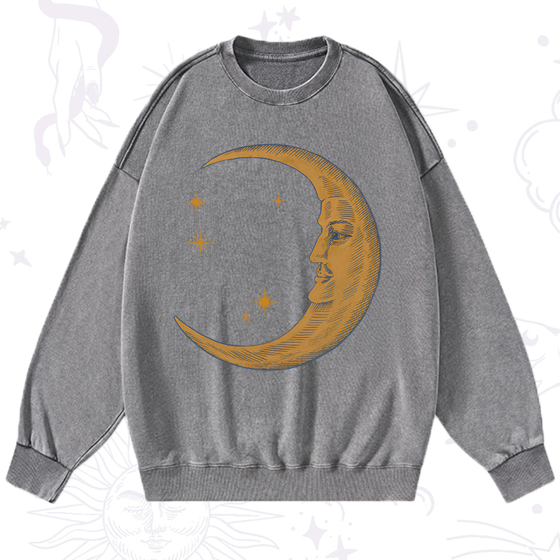 Celestial Moon Washed Sweatshirt