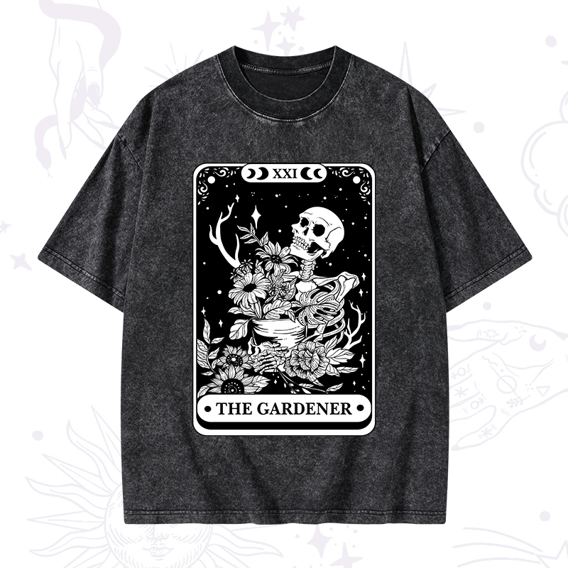 The Gardener Tarot Card Washed T-Shirt