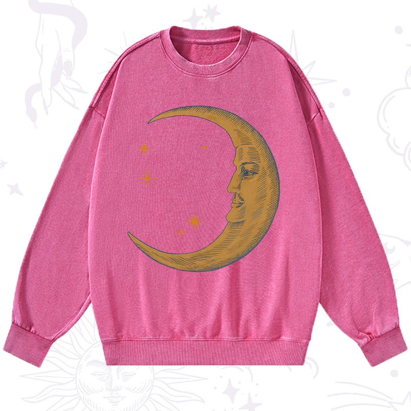 Celestial Moon Washed Sweatshirt